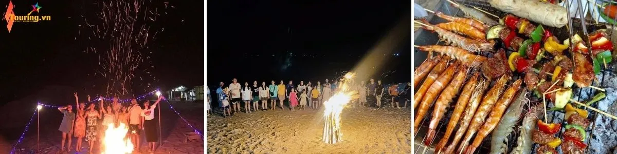 Lửa trại tại Cù Lao Xanh