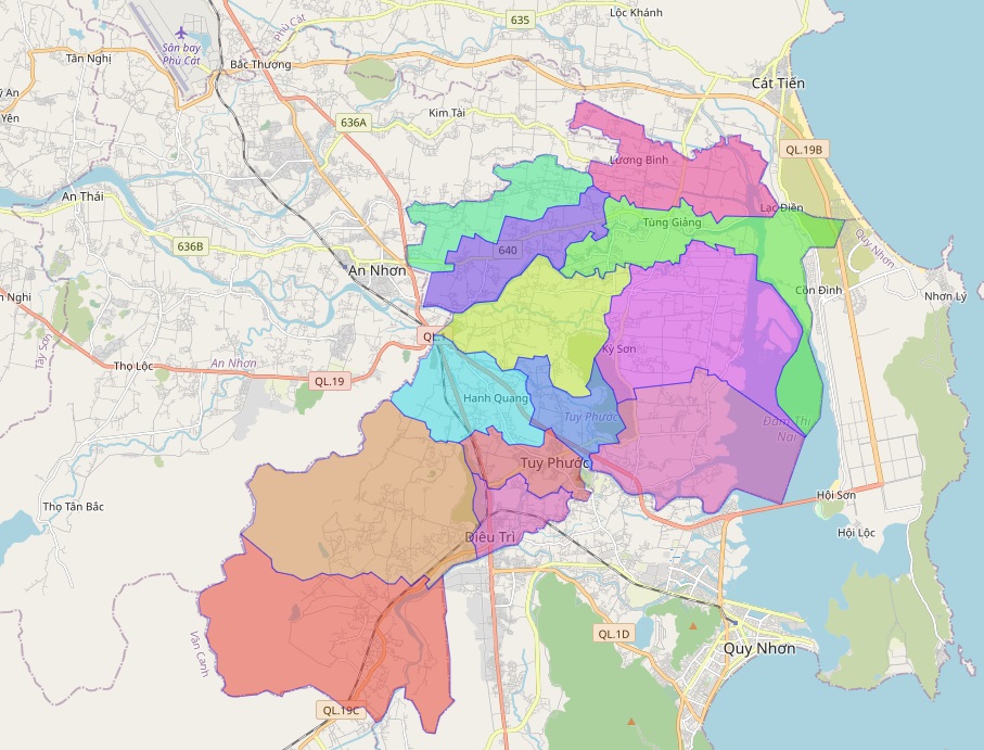 Bản đồ Huyện Tuy Phước